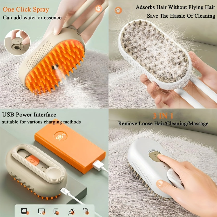 Gadget4Pets™ Steamy Grooming Brush